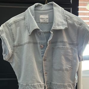 Worn once light denim women jumpsuit